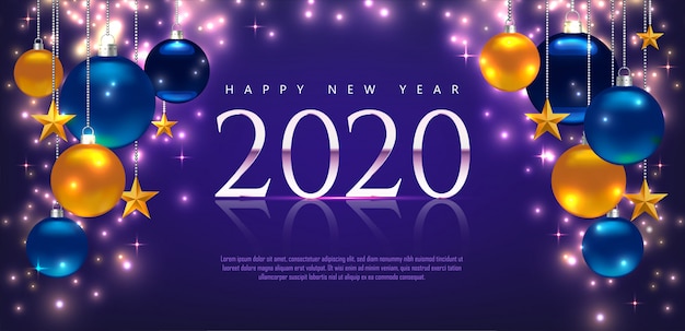  2020 Happy New Year banner