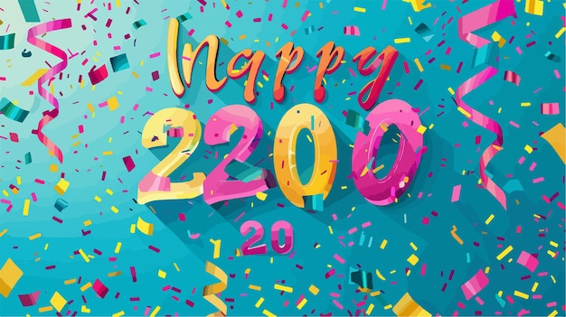 Vector 2020 new year banner template