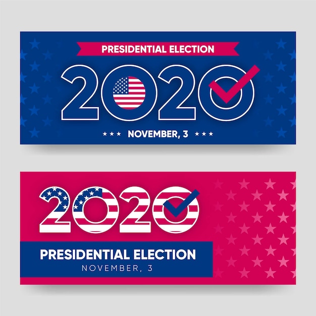 2020 us presidential election banner template