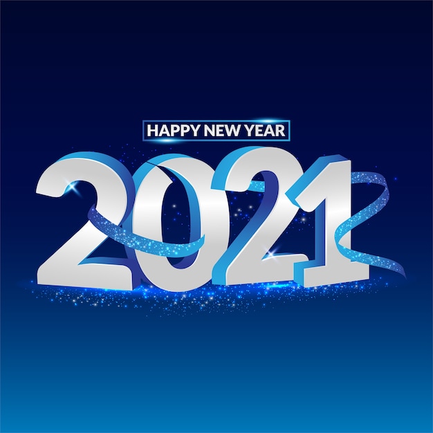 2021 new year dark blue minimal background