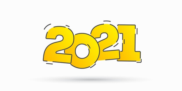 2021 new year lettering