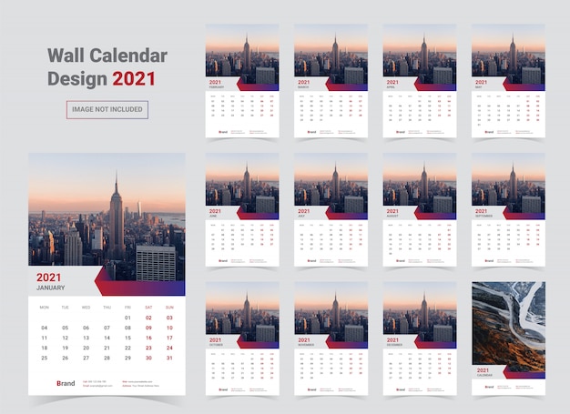 2021 Wall Calendar Template