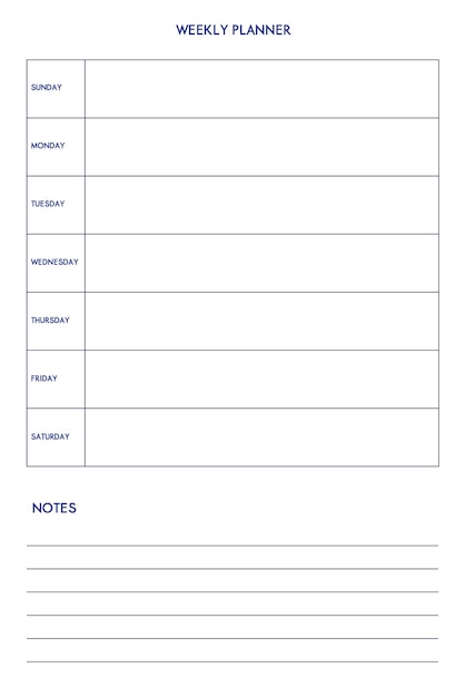 2022 2023 2024 2025 calendar daily weekly monthly personal planner diary template in classic strict style individual schedule in minimal restrained business design Week starts on sunday