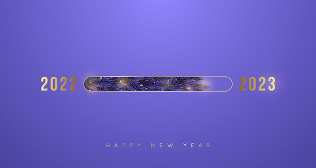 2022 to 2023 New Year loading progress bar