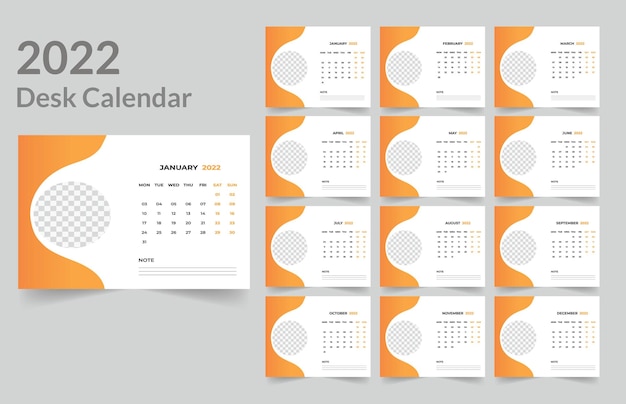 2022 Desk calendar design