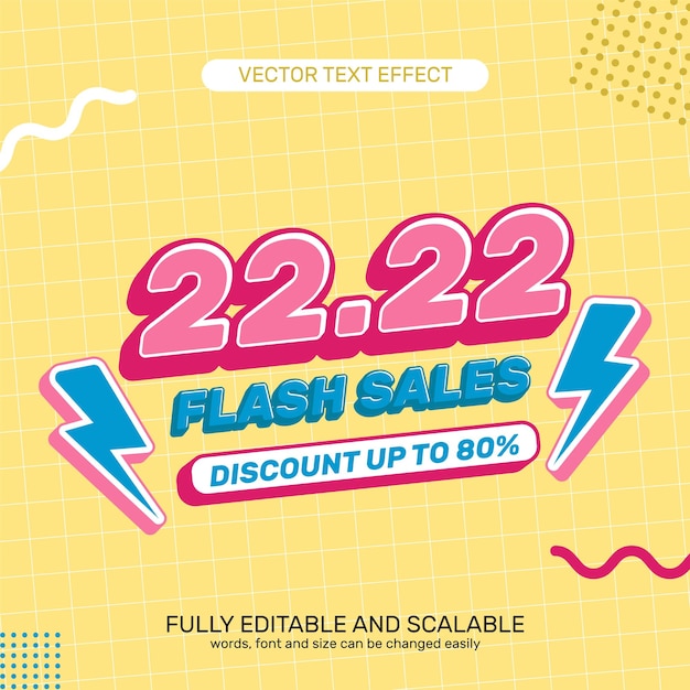 2022 flash sale text effect