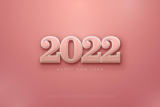 2022 happy new year classic in soft pink