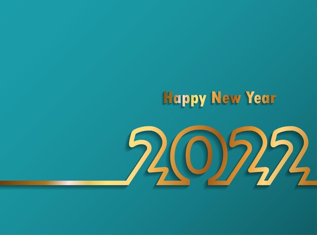 Vector 2022 happy new year. numbers minimalist style. vector linear numbers. design of greeting cards. vector illustration. free vector.