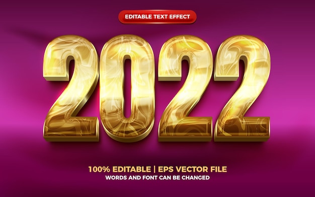 2022 luxury liquid gold modern 3d Editable text effect