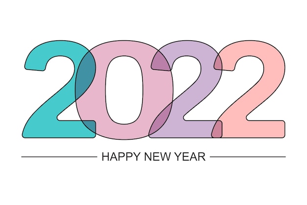 2022 new year illustration background design