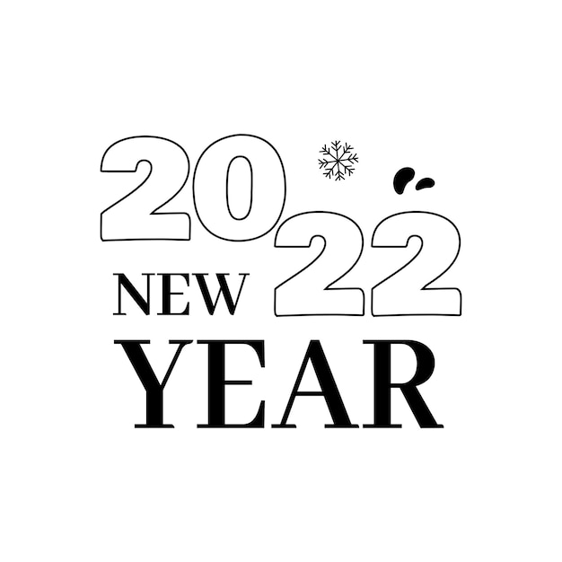 2022 new year logo text design. 2022 number design template. Calendar simple icon. Modern abstract banner. Vector graphic illustartiom isolated on white background