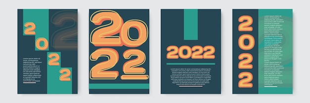 2022 template design Strong typography Colorful and easy to remember Design for branding presentatio...