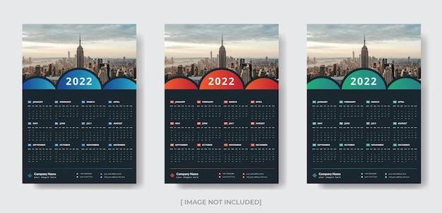 2022 Wall Calendar design template