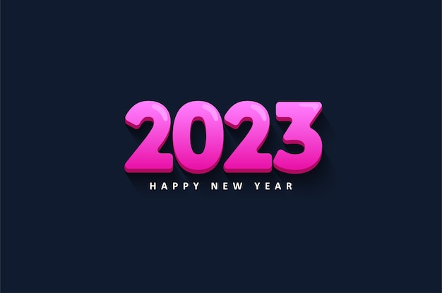 2023 background with purplish pink 3d numbers.