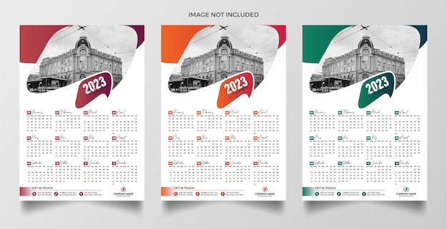 2023 Calendar design template