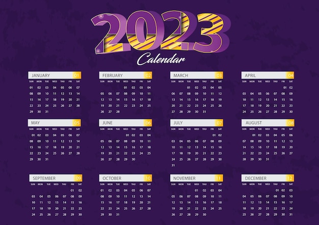 2023 Calendar template ready to print