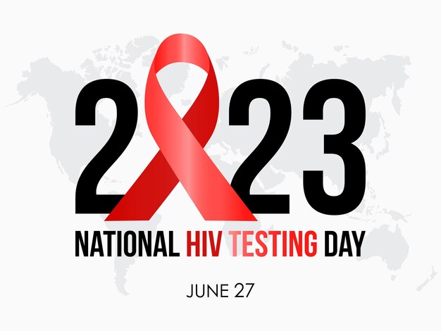 Vector 2023 concept national hiv testing day health care concept vector banner template design medical treatment hiv protection virus prevention theme