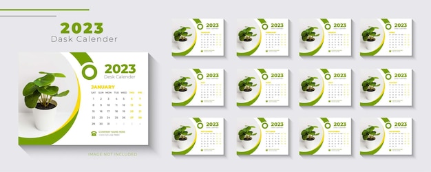 2023 desk calendar template