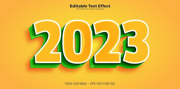 2023 editable text effect in modern trend style