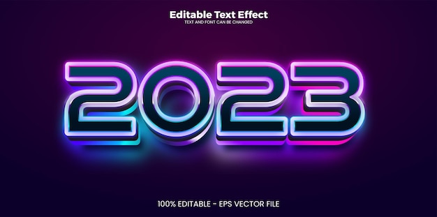 2023 editable text effect in modern trend style