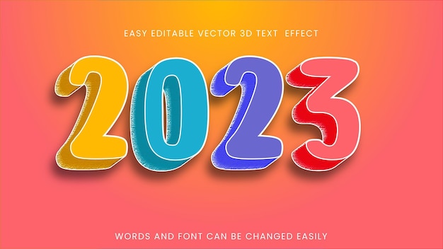 2023 editable text effects background for happy new year preparation