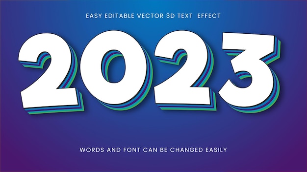 2023 editable text effects background for happy new year preparation