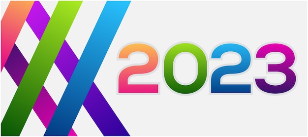 2023 graphic design banner colorful template