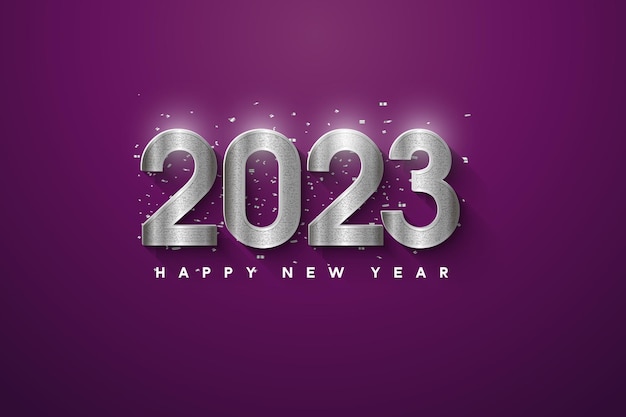 2023 happy new year background with number illustration.