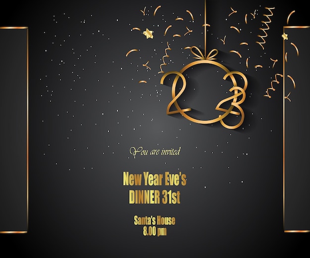 2023 Happy New Year background for your seasonal invitations, festive posters, greetings cards