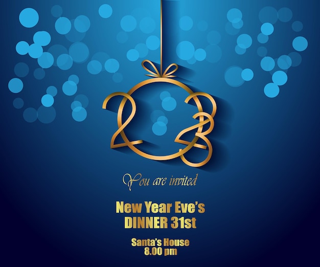 2023 Happy New Year background for your seasonal invitations, festive posters, greetings cards