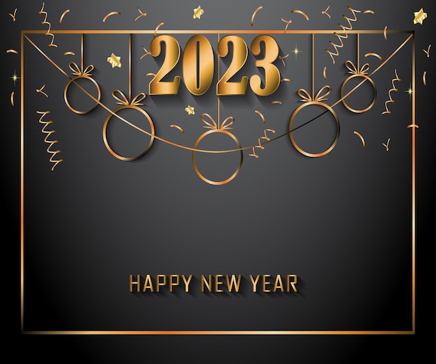 2023 Happy New Year background for your seasonal invitations, festive posters, greetings cards