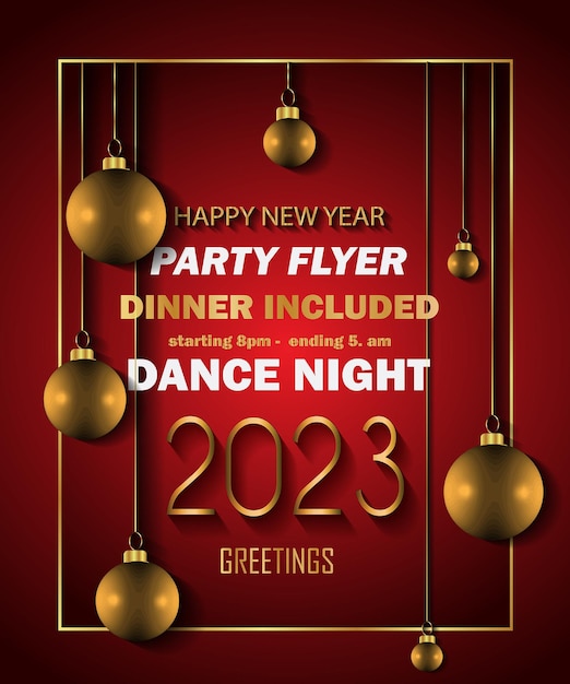 2023 Happy New Year background for your seasonal invitations, festive posters, greetings cards