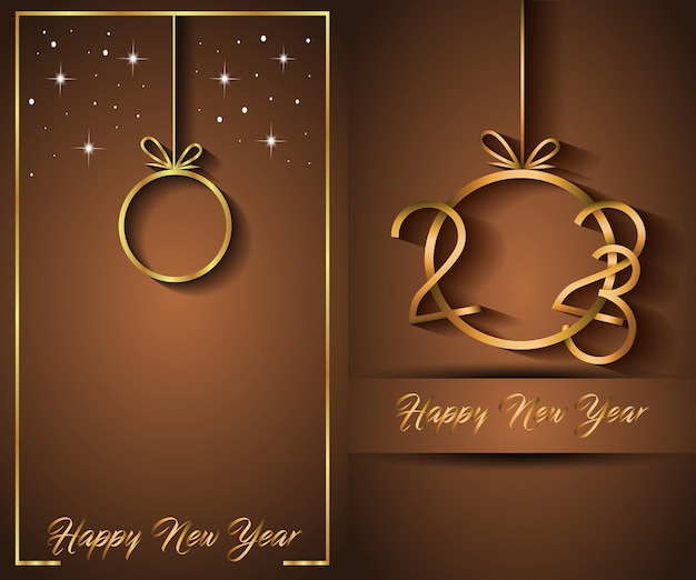 2023 Happy New Year background for your seasonal invitations, festive posters, greetings cards