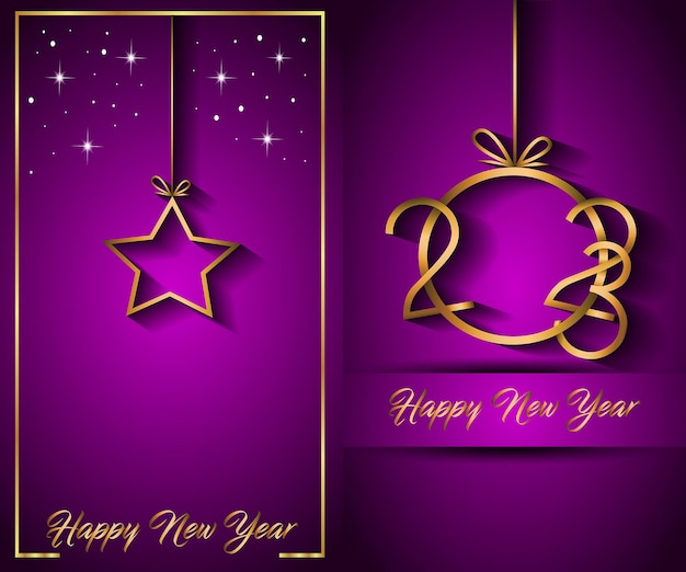 2023 Happy New Year background for your seasonal invitations, festive posters, greetings cards