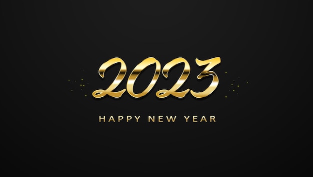 2023 Happy New Year Greeting Card vector esp10