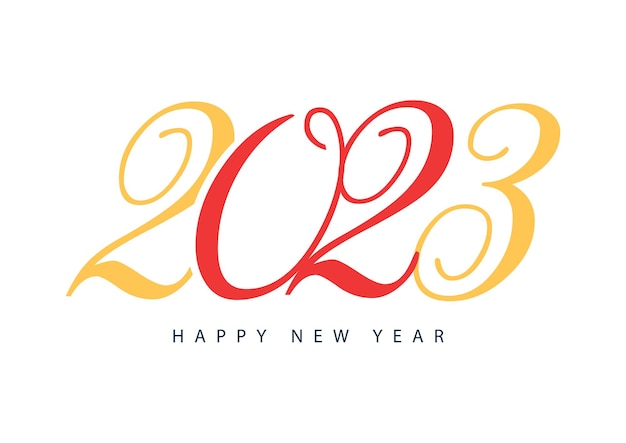 2023 happy new year logo text design 2023 number design template vector illustration p15