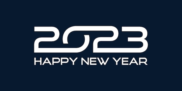 2023 Happy New Year logo text design 2023 number design template vector illustration