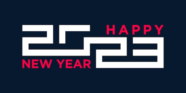 2023 Happy New Year logo text design 2023 number design template vector illustration