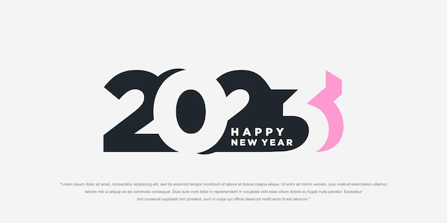 2023 Happy New Year logo text design 2023 number design template vector illustration