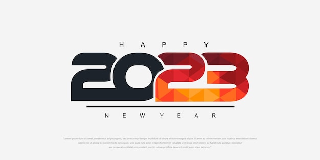 2023 Happy New Year logo text design 2023 number design template Vector illustration