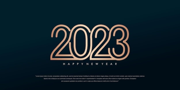 2023 Happy New Year logo text design 2023 number design template Vector illustration