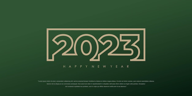 2023 Happy New Year logo text design 2023 number design template Vector illustration