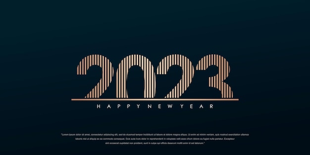 2023 Happy New Year logo text design 2023 number design template Vector illustration