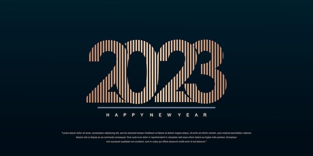 2023 Happy New Year logo text design 2023 number design template Vector illustration