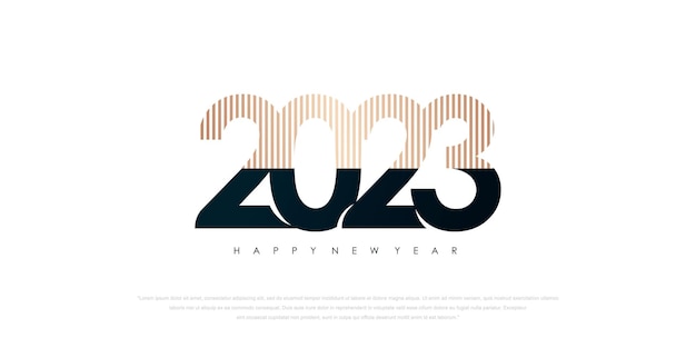 2023 Happy New Year logo text design 2023 number design template Vector illustration