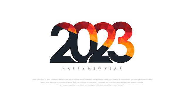 2023 Happy New Year logo text design 2023 number design template Vector illustration