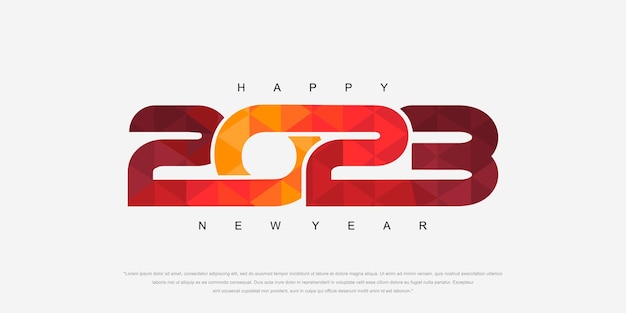 2023 Happy New Year logo text design 2023 number design template Vector illustration