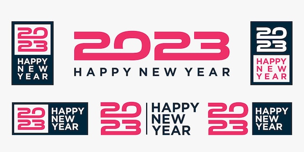 2023 Happy New Year logo text design vector illustration