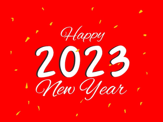 2023 happy new year template  banner celebration illustration