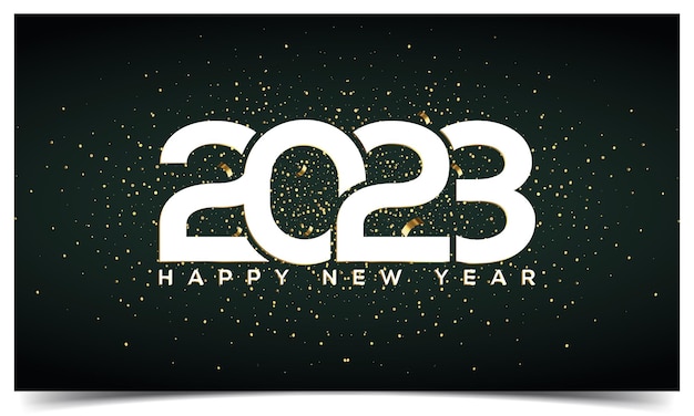 2023 happy new year text, 2023 happy new year logo design